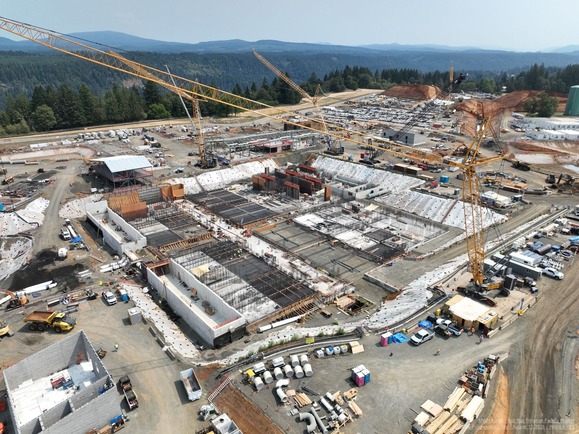 Filtration facility construction site August 2026.