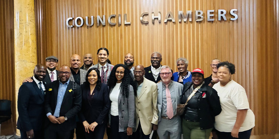 The City Administrator, City Councilors, Albina Vision Trust team members, and members of the Community at City Hall on September 3, 2026.