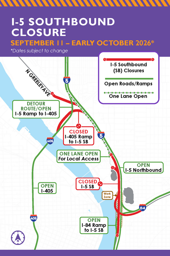 i-5 closure map