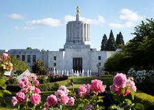 Oregon state capitol building in Salem