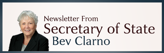 Newsletter from Secretary Bev Clarno