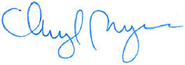 Cheryl Myers Signature