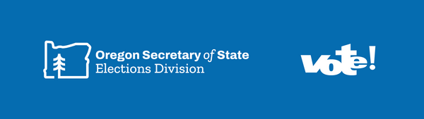 Elections Division header with vote logo blue