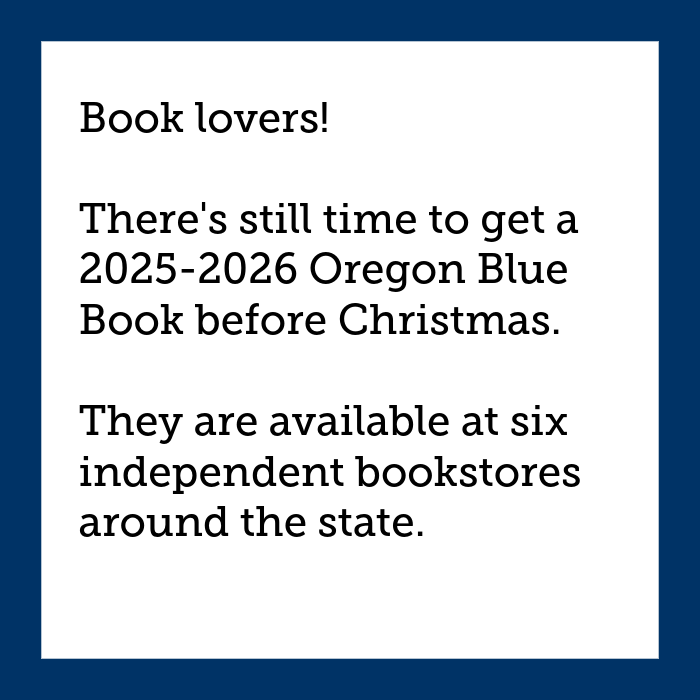 Get an Oregon Blue Book at one of these six independent bookstores