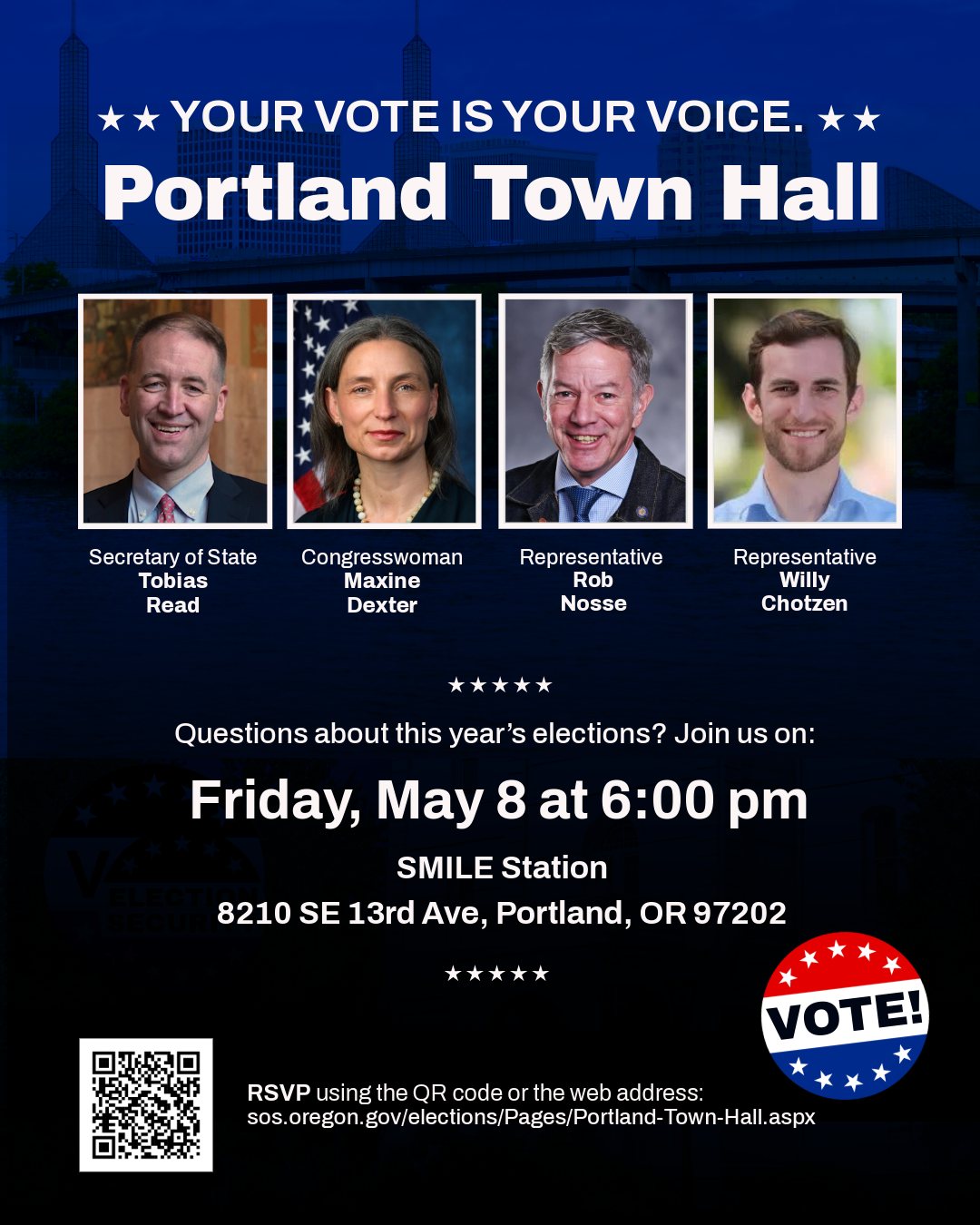 Portland Election Town Hall Invite