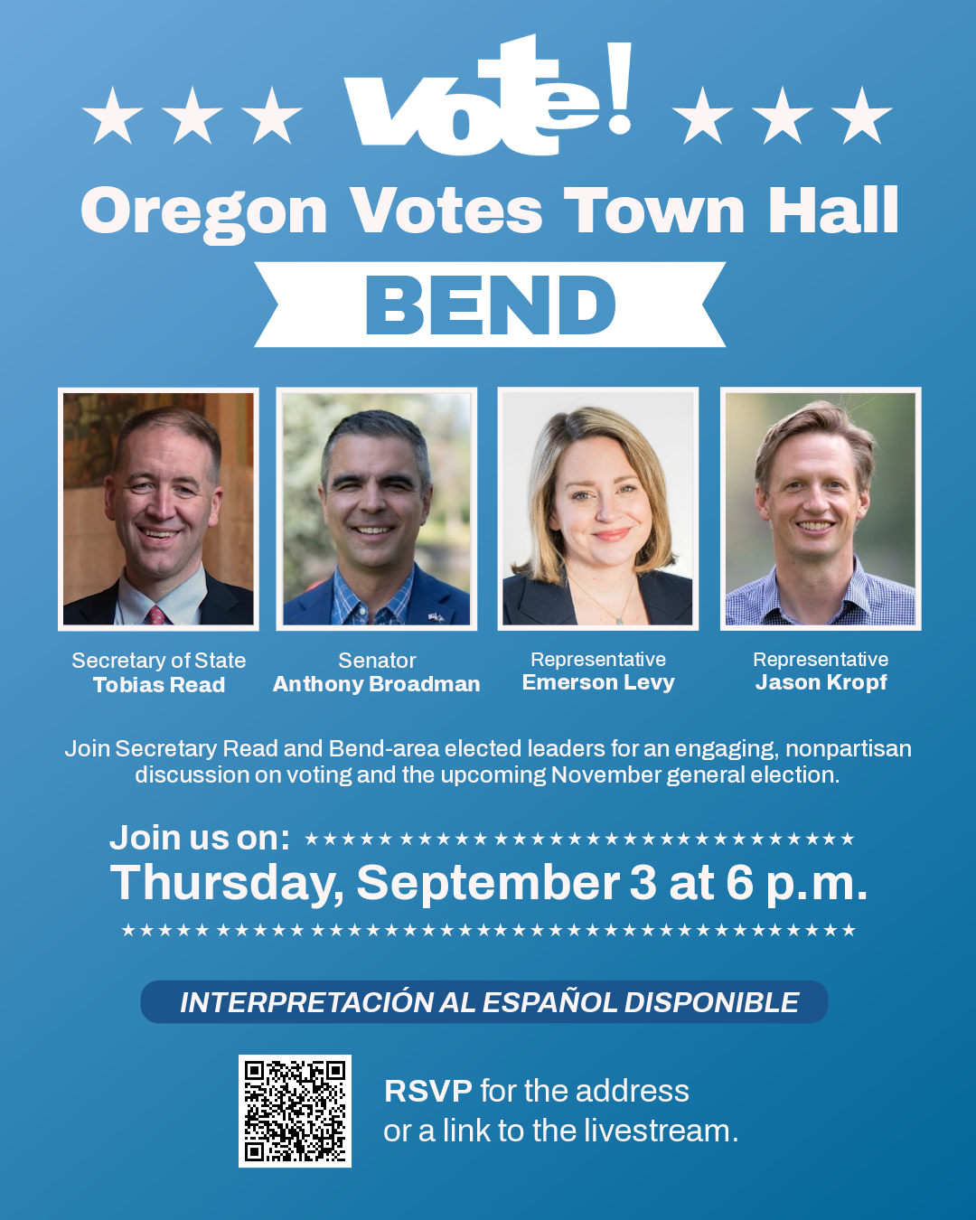Bend Town Hall October 6
