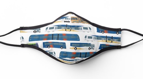 TriMet buses and trains mask