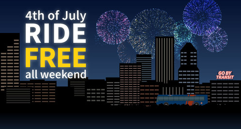 Ride for free 4th of July weekend 2021