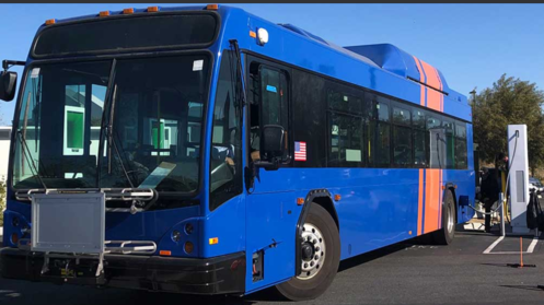 TriMet bus fueling up