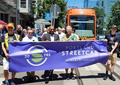 20th Anniversary Portland Streetcar parade