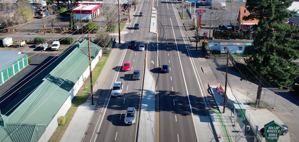 New center medians on Division are making the street safer for pedestrians, cyclists and drivers.