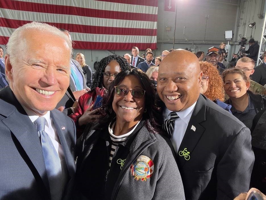 Sam Shirley Joe Biden President Portland visit infrastructure