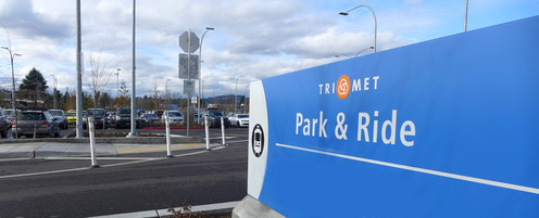 park and ride sign parking
