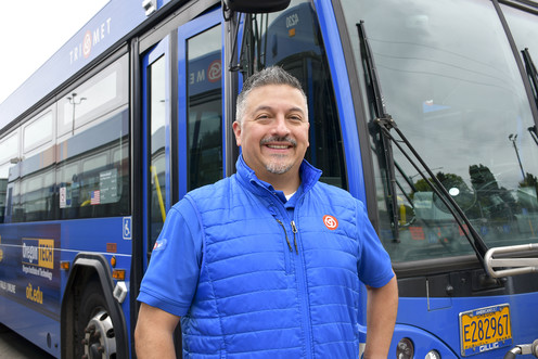 bus operator male uniform w bus 