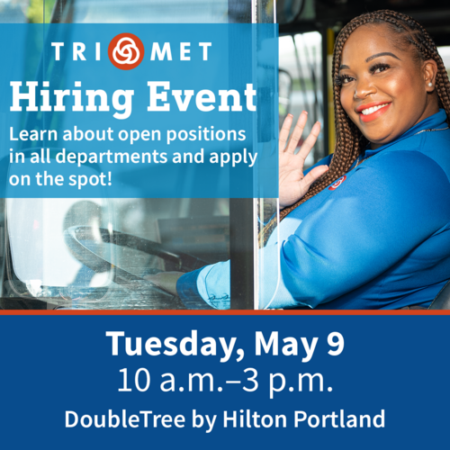 TODAY! Join TriMet's Community Hiring Event at DoubleTree Lloyd Center