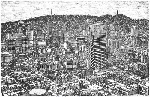 Art of The Portland cityscape 