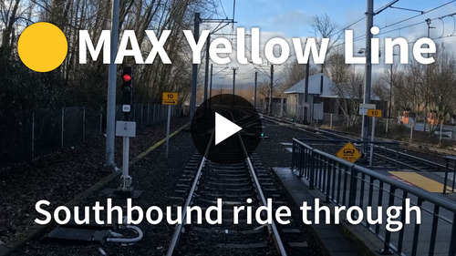 This is a button to play the MAX Yellow Line timelapse video on YouTube