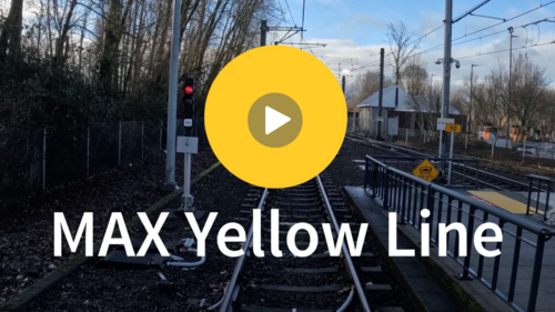MAX Yellow Line track on a clear day