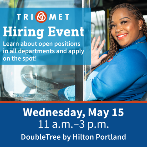 Bus operator waving at camera