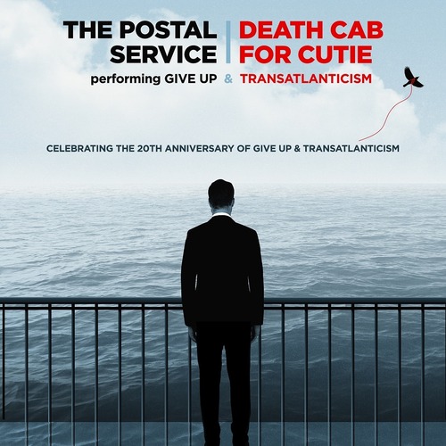 Concert poster showing a man staring at the water