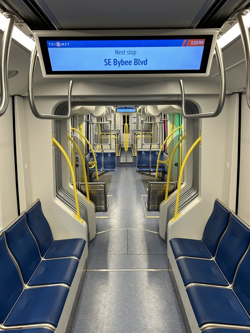Inside seating of Type 6 train