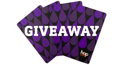 Purple raindrops Hop cards