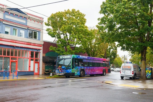 One side of TriMet's 'La Cultura Cura' bus