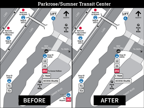 Map of Parkrose Transit Center