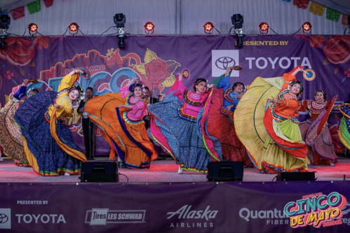 ballet folklorico dancers moving on stage