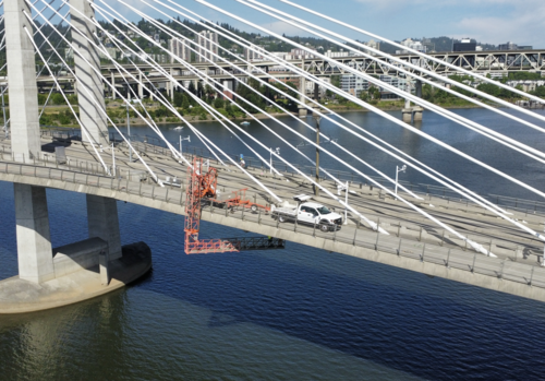 Platform under Tilikum Crossing