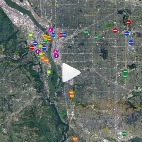 transit map of MAX lines