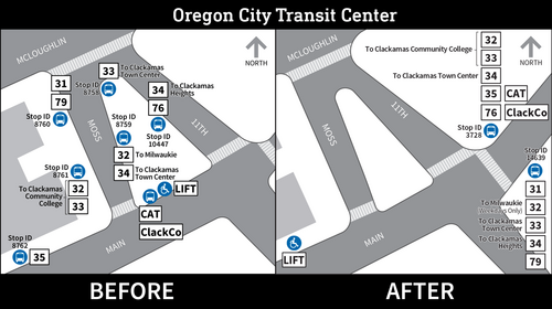 Oregon City Transit Center map