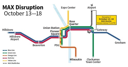 This is a map showing the MAX disruption happening on Oct. 12