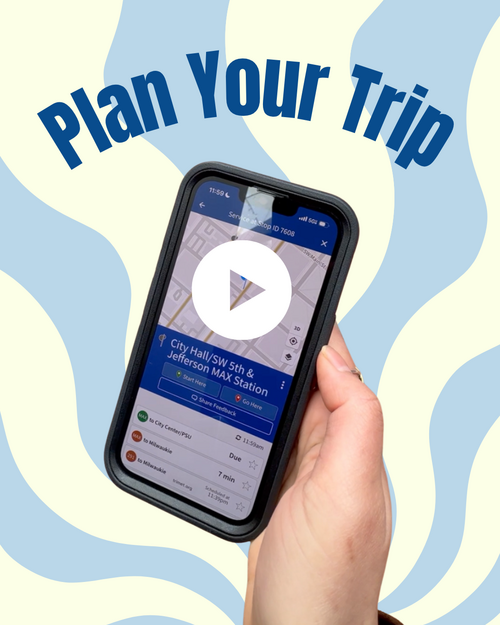 Phone with a trip planning screen