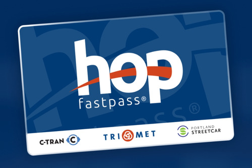 Screencap of a digital Hop card in the app