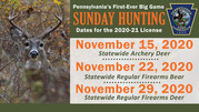 Sunday Hunting Dates Graphic
