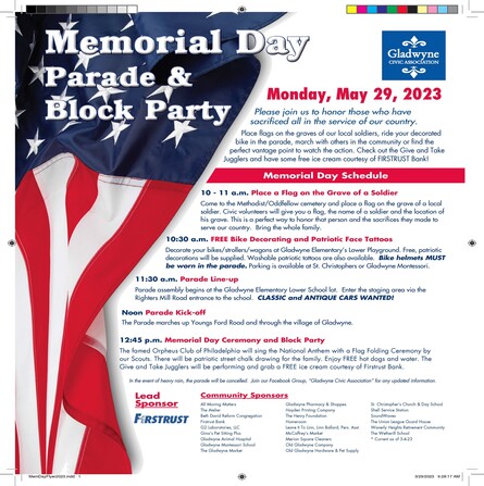mem day gladwyne 2023