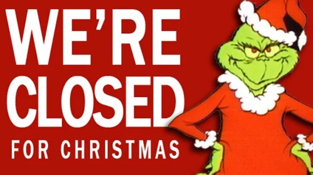 closed christmas grinch