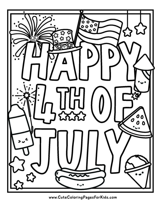 july 4th coloring page