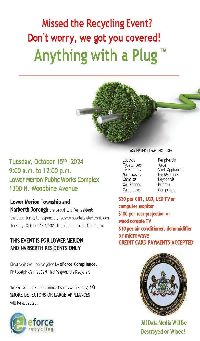 anything with a plug oct 15