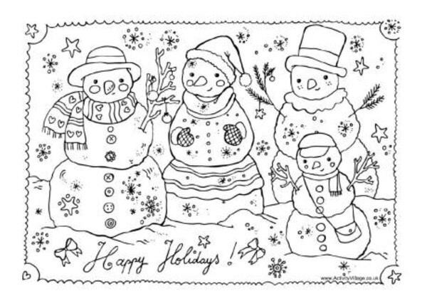 winter coloring page
