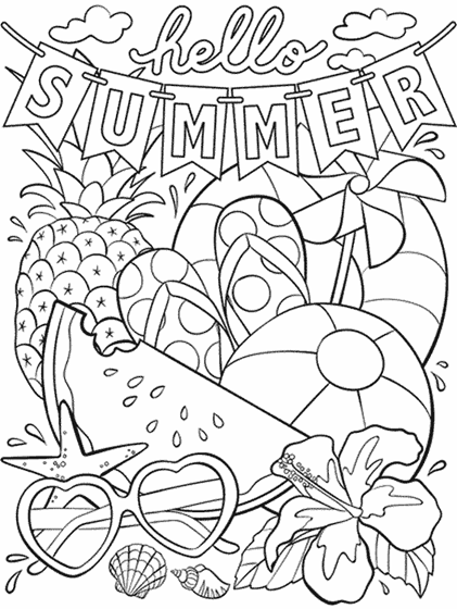 summer coloring