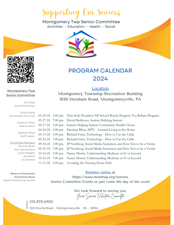 Senior Seminar Schedule 