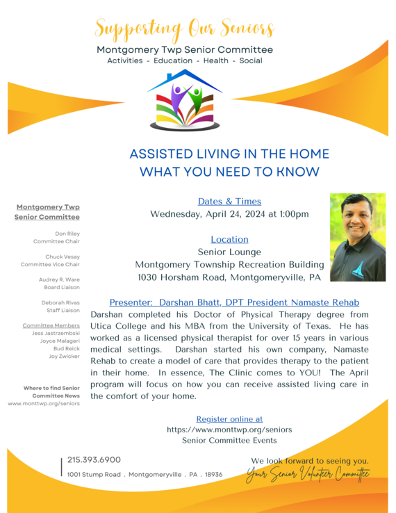 Senior Seminar - Assisted Living in the Home Flyer 