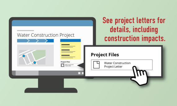 Graphic showing users ability to learn more about project files by viewing common project webpages