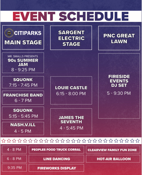 Event schedule