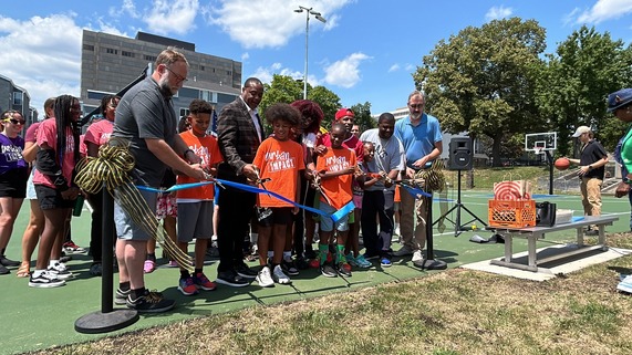 BBALL RIBBON CUTTING