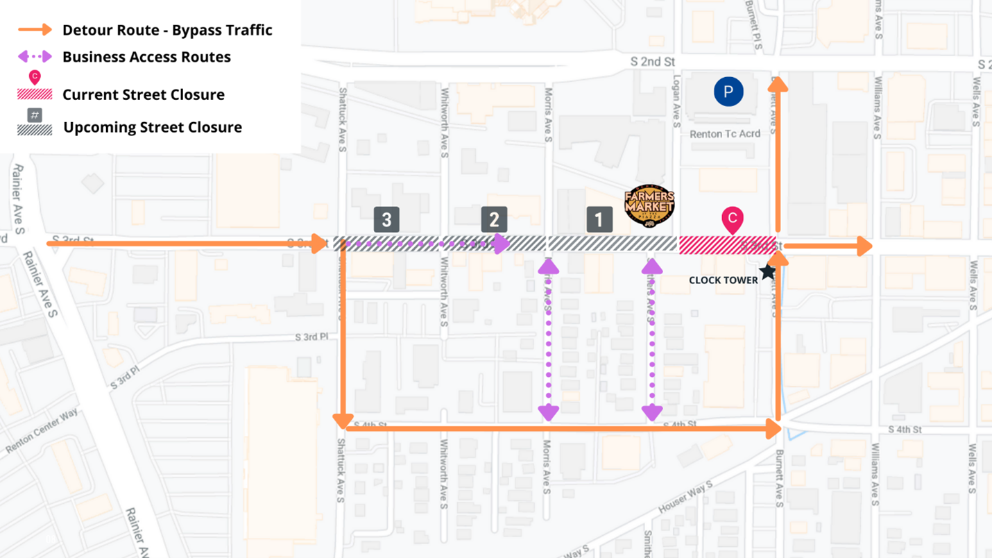 downtown business access map
