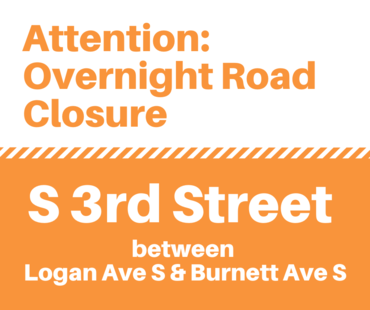 S 3rd Street Road Closure