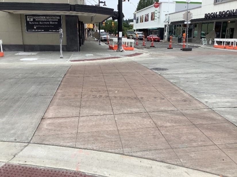 substantially complete sidewalk